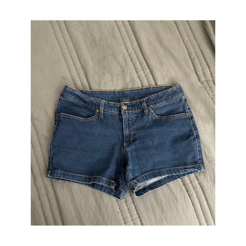 Faded Glory Denim Shorts Women's Size 10 Dark Wash Blue EUC
